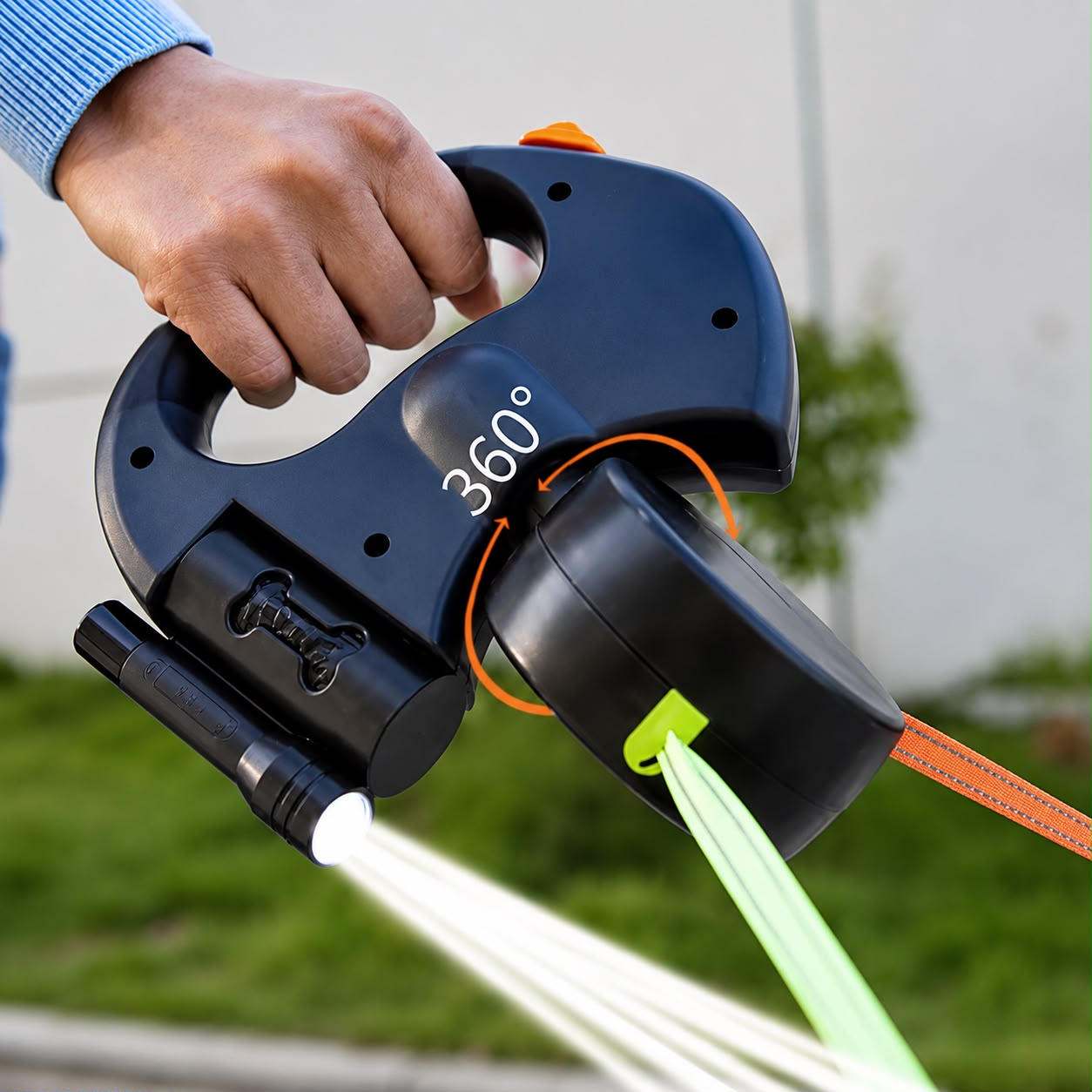 GiroFlex Correa Doble Antienredos con Luz LED y Dispensador De Bolsas.
